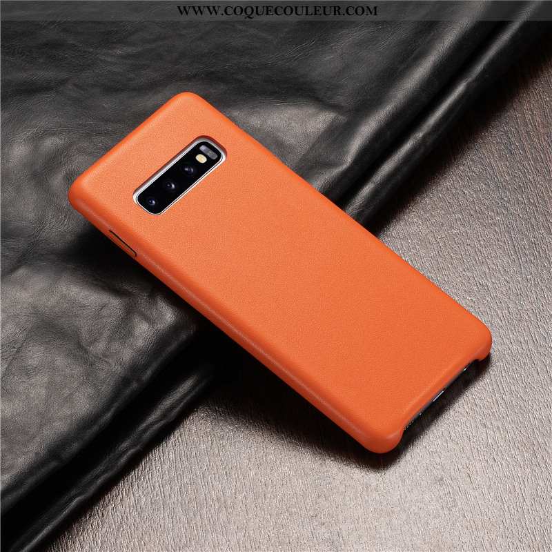 Étui Samsung Galaxy S10+ Cuir Véritable Coque Téléphone Portable, Samsung Galaxy S10+ Cuir Incassabl