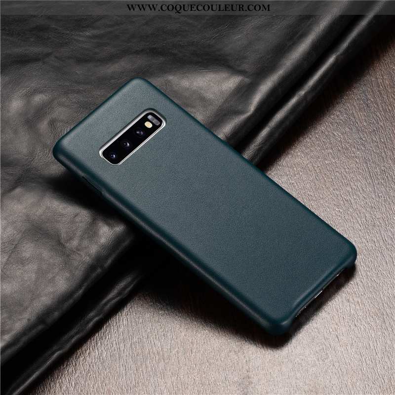 Étui Samsung Galaxy S10+ Cuir Véritable Coque Téléphone Portable, Samsung Galaxy S10+ Cuir Incassabl