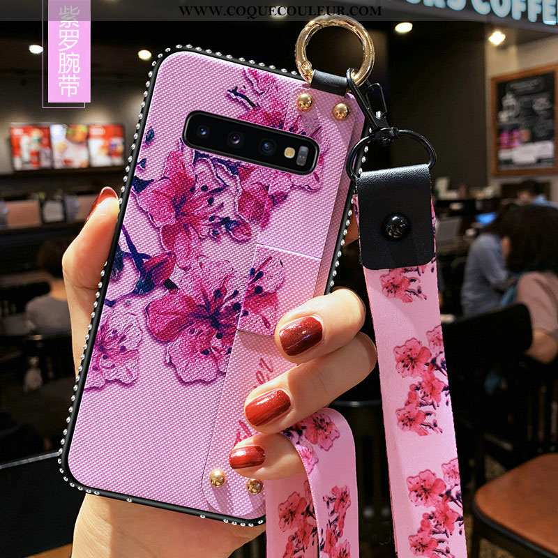 Housse Samsung Galaxy S10+ Fluide Doux Coque Incassable, Étui Samsung Galaxy S10+ Silicone Étoile Ro