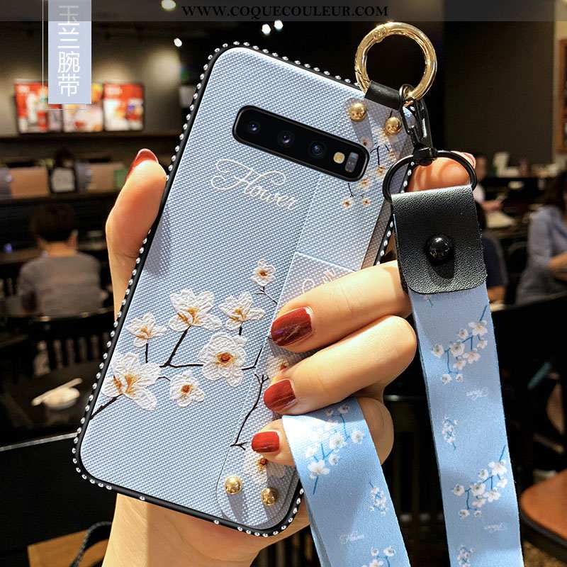 Housse Samsung Galaxy S10+ Fluide Doux Coque Incassable, Étui Samsung Galaxy S10+ Silicone Étoile Ro