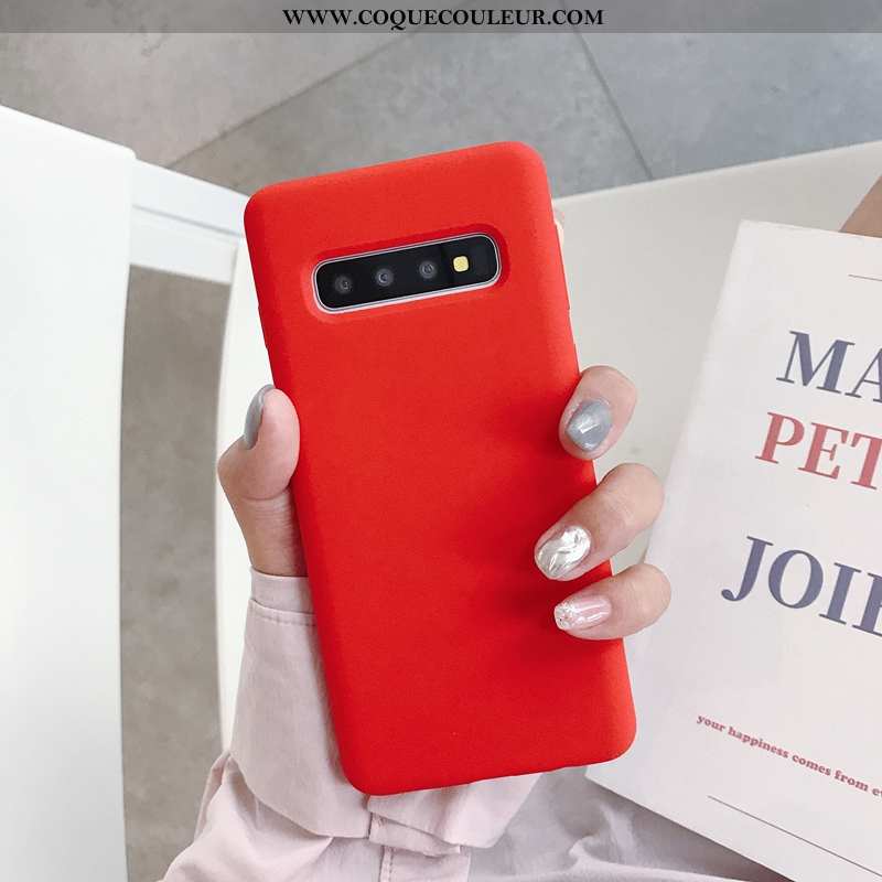 Coque Samsung Galaxy S10+ Tendance Net Rouge Nouveau, Housse Samsung Galaxy S10+ Fluide Doux