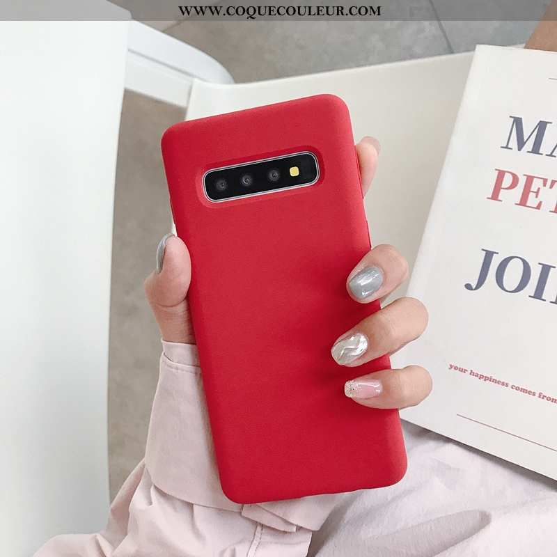 Coque Samsung Galaxy S10+ Tendance Net Rouge Nouveau, Housse Samsung Galaxy S10+ Fluide Doux