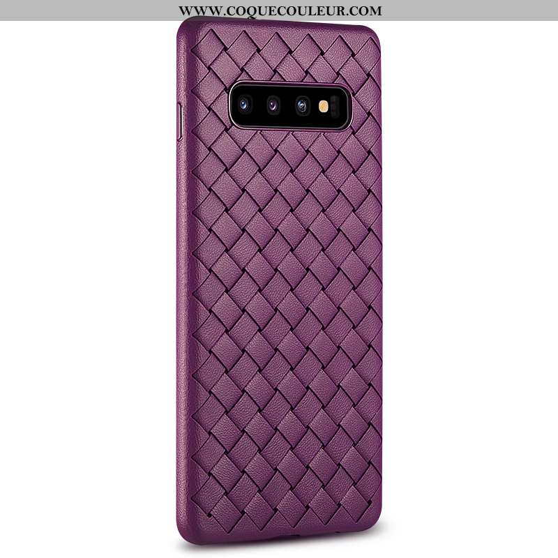 Coque Samsung Galaxy S10+ Cuir Téléphone Portable Silicone, Housse Samsung Galaxy S10+ Modèle Fleuri