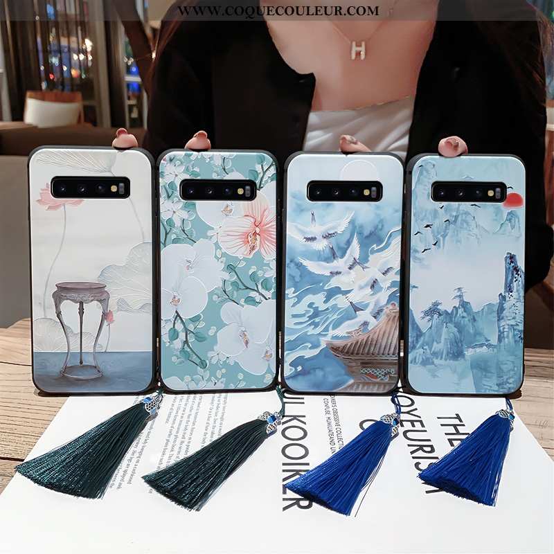 Housse Samsung Galaxy S10+ Silicone Fluide Doux Palais, Étui Samsung Galaxy S10+ Protection Légère B