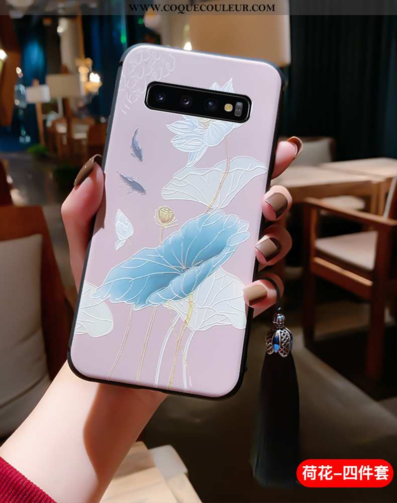 Housse Samsung Galaxy S10+ Silicone Fluide Doux Palais, Étui Samsung Galaxy S10+ Protection Légère B