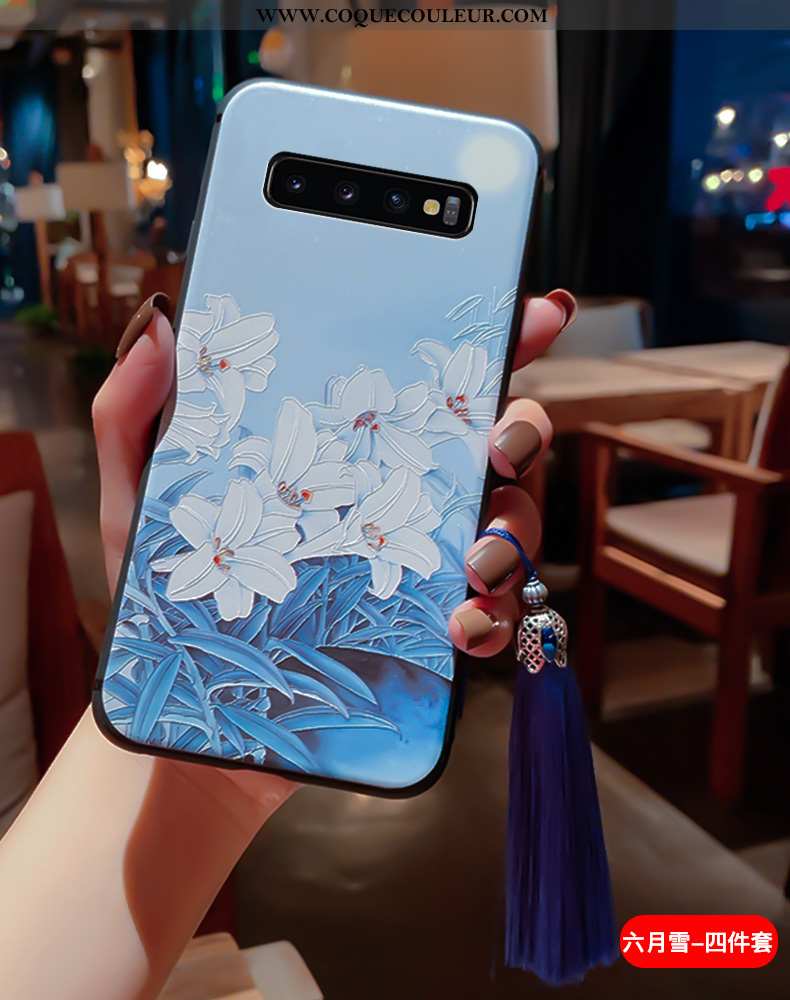 Housse Samsung Galaxy S10+ Silicone Fluide Doux Palais, Étui Samsung Galaxy S10+ Protection Légère B