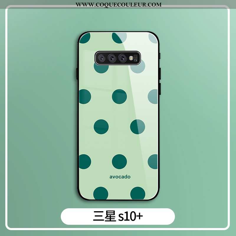 Housse Samsung Galaxy S10+ Verre Violet Protection, Étui Samsung Galaxy S10+ Silicone Frais