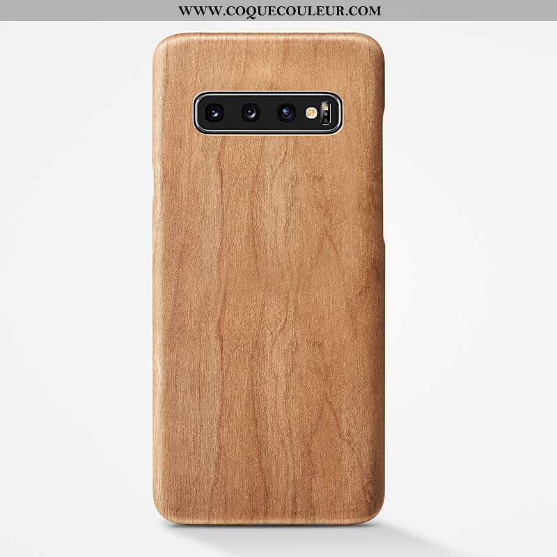 Housse Samsung Galaxy S10+ Légère Personnalité En Bois, Étui Samsung Galaxy S10+ Protection Couvercl