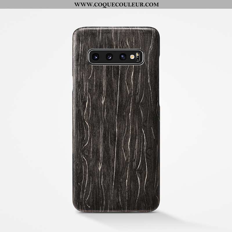 Housse Samsung Galaxy S10+ Légère Personnalité En Bois, Étui Samsung Galaxy S10+ Protection Couvercl