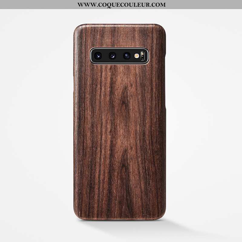 Housse Samsung Galaxy S10+ Légère Personnalité En Bois, Étui Samsung Galaxy S10+ Protection Couvercl