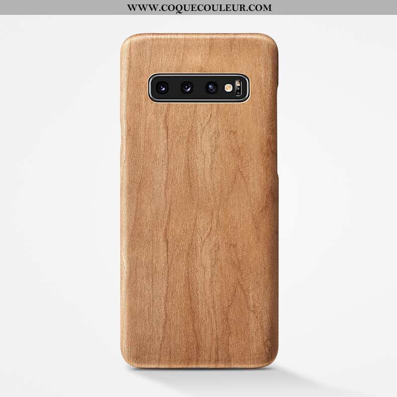 Housse Samsung Galaxy S10+ Légère Personnalité En Bois, Étui Samsung Galaxy S10+ Protection Couvercl