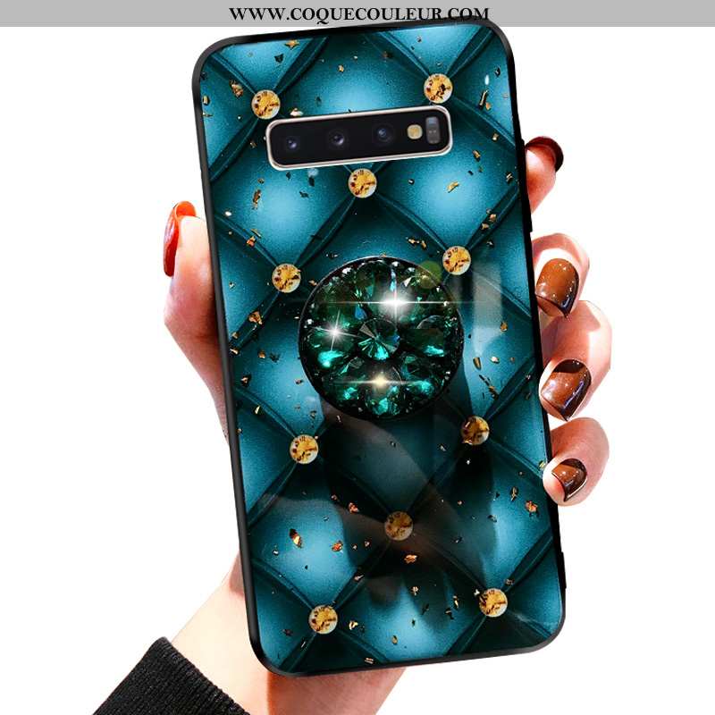 Étui Samsung Galaxy S10+ Protection Étoile Coque, Coque Samsung Galaxy S10+ Strass Légère Bleu