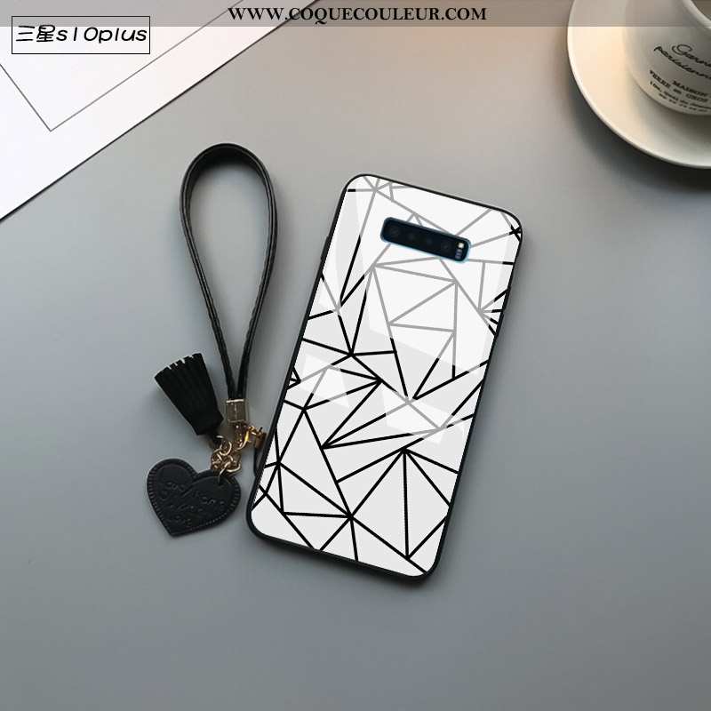 Coque Samsung Galaxy S10+ Légère Tendance Coque, Housse Samsung Galaxy S10+ Protection Étui Noir