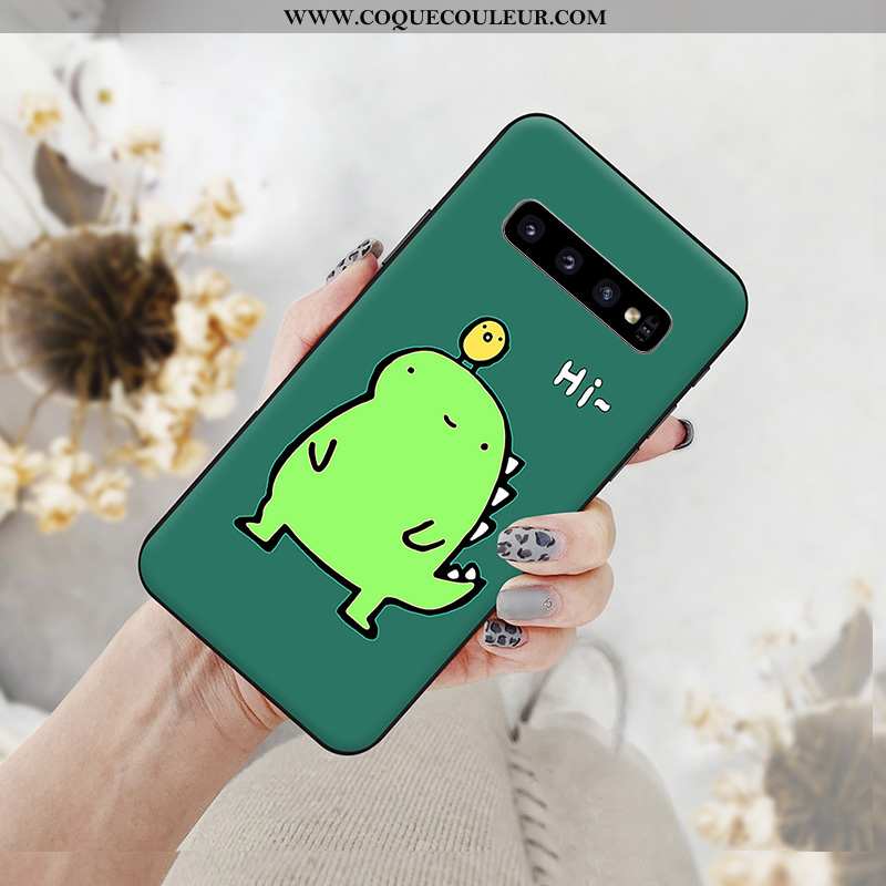 Housse Samsung Galaxy S10+ Silicone Blanc Téléphone Portable, Étui Samsung Galaxy S10+ Dessin Animé 