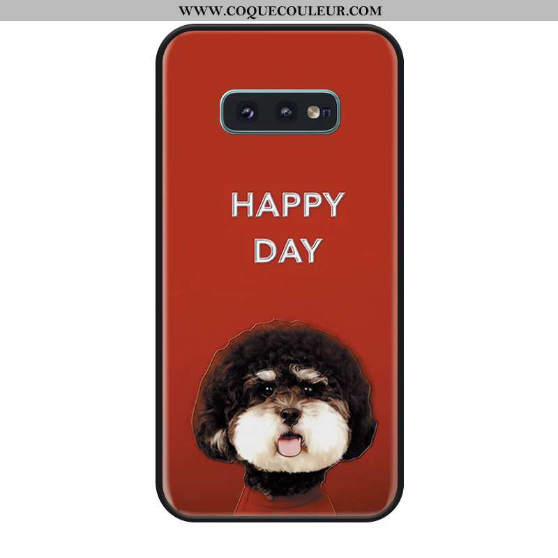 Étui Samsung Galaxy S10e Dessin Animé Téléphone Portable Rouge, Coque Samsung Galaxy S10e Silicone É