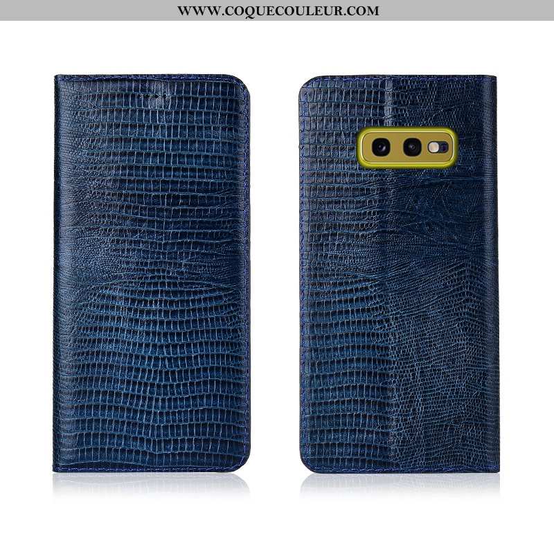 Étui Samsung Galaxy S10e Cuir Véritable Coque Protection, Samsung Galaxy S10e Cuir Nouveau Noir