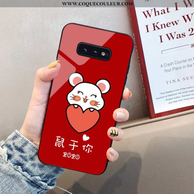 Étui Samsung Galaxy S10e Verre Nouveau Fluide Doux, Coque Samsung Galaxy S10e Dessin Animé Incassabl