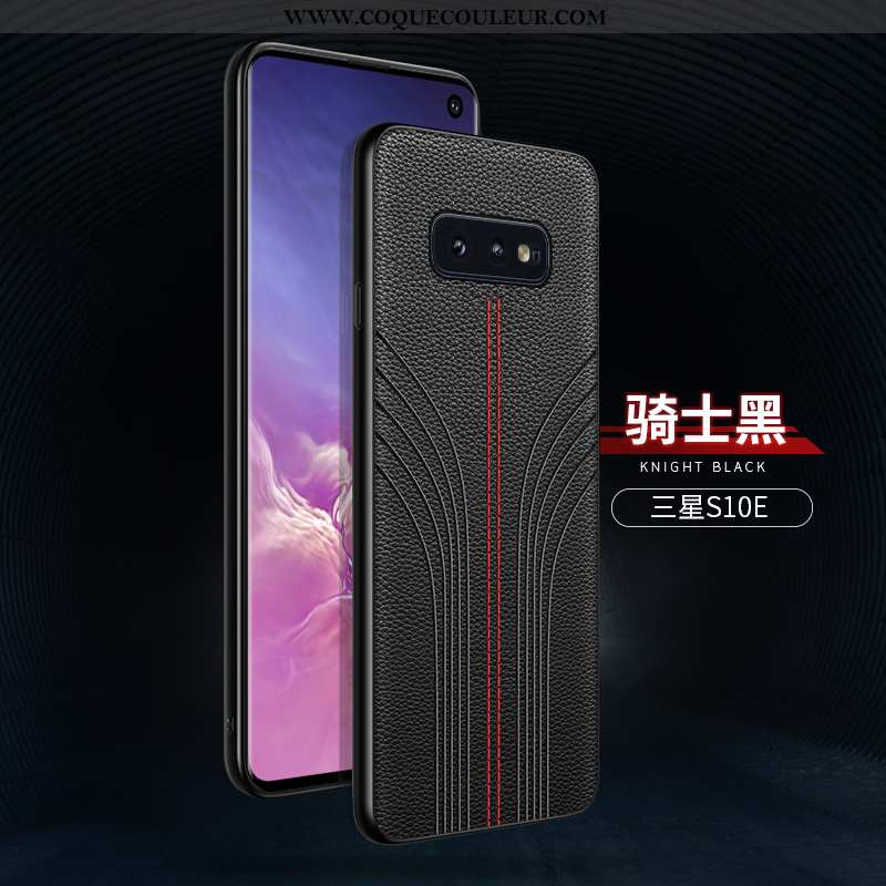 Étui Samsung Galaxy S10e Personnalité Rouge Délavé En Daim, Coque Samsung Galaxy S10e Créatif Ultra