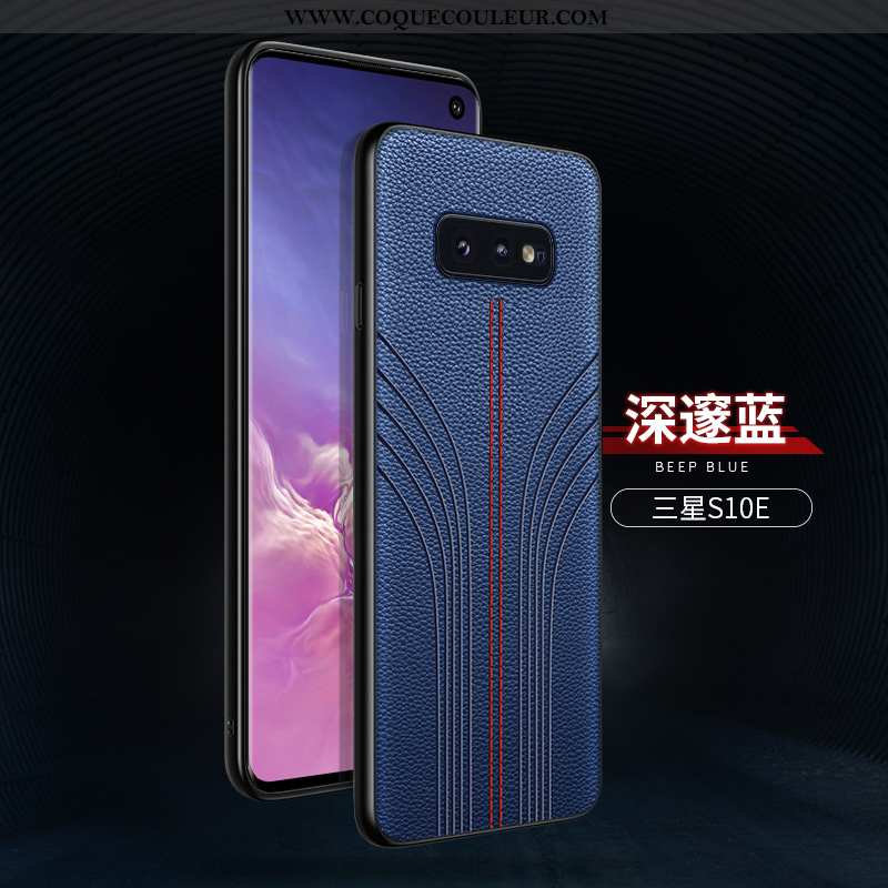 Étui Samsung Galaxy S10e Personnalité Rouge Délavé En Daim, Coque Samsung Galaxy S10e Créatif Ultra