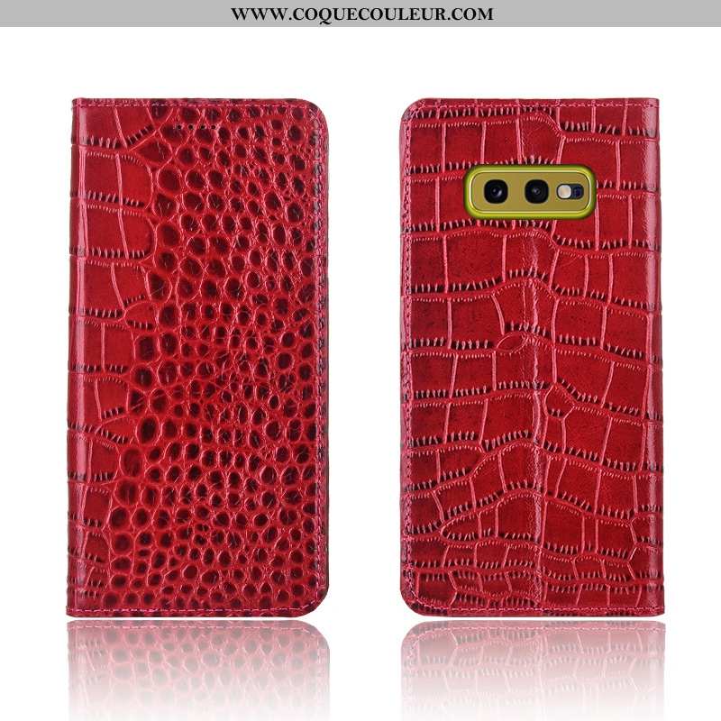 Coque Samsung Galaxy S10e Protection Étui Clamshell, Housse Samsung Galaxy S10e Cuir Véritable Nouve