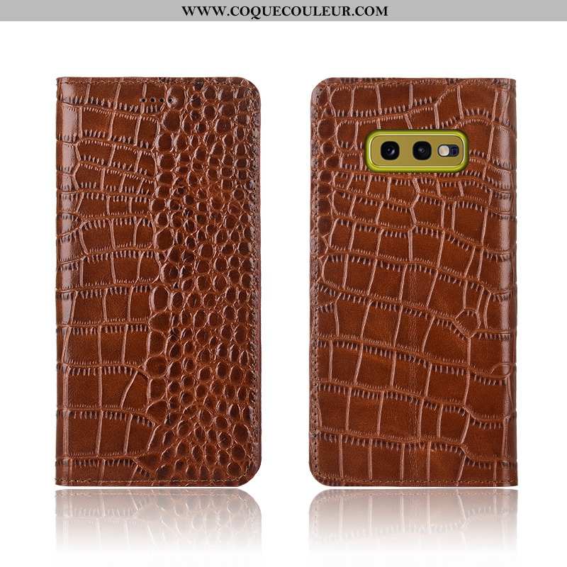 Coque Samsung Galaxy S10e Protection Étui Clamshell, Housse Samsung Galaxy S10e Cuir Véritable Nouve