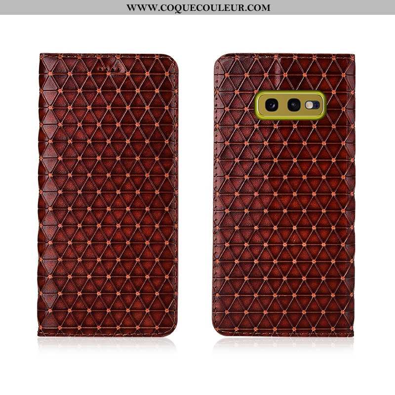 Étui Samsung Galaxy S10e Fluide Doux Incassable Cuir, Coque Samsung Galaxy S10e Protection Noir