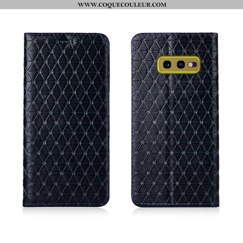 Étui Samsung Galaxy S10e Fluide Doux Incassable Cuir, Coque Samsung Galaxy S10e Protection Noir