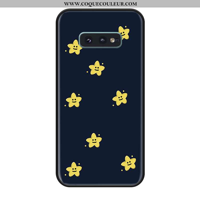 Étui Samsung Galaxy S10e Silicone Bleu Marin Étui, Coque Samsung Galaxy S10e Mode Incassable Bleu Fo