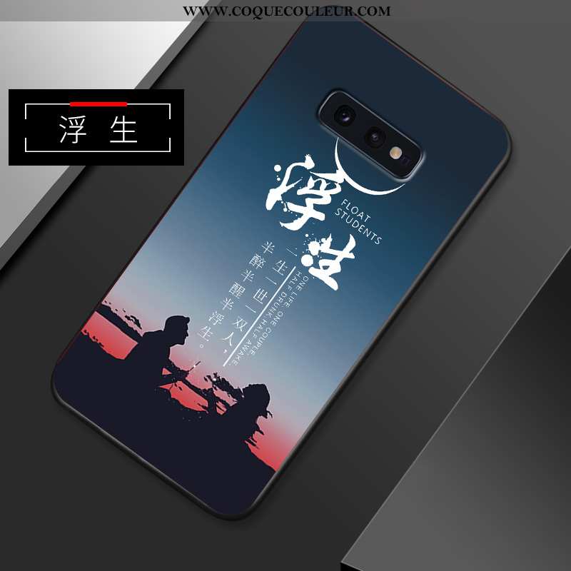 Coque Samsung Galaxy S10e Créatif Amoureux, Housse Samsung Galaxy S10e Ultra Légère Bleu Foncé