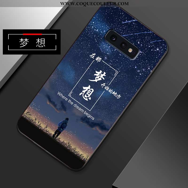 Coque Samsung Galaxy S10e Créatif Amoureux, Housse Samsung Galaxy S10e Ultra Légère Bleu Foncé