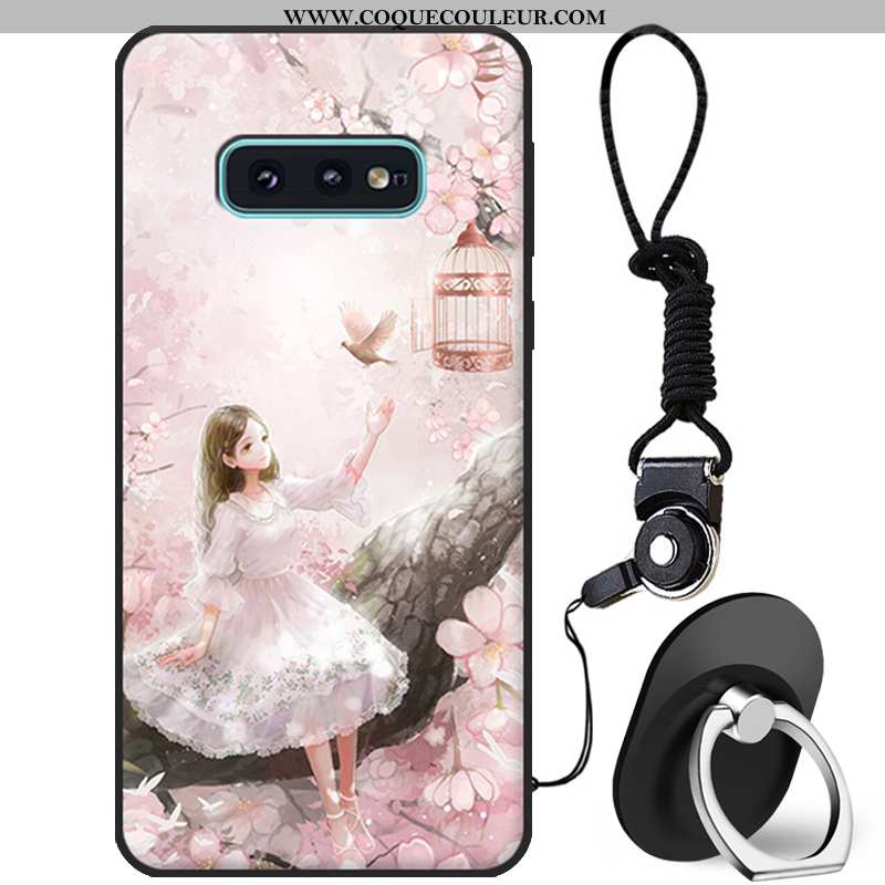 Housse Samsung Galaxy S10e Silicone Étui Fluide Doux, Samsung Galaxy S10e Protection Étoile Blanche