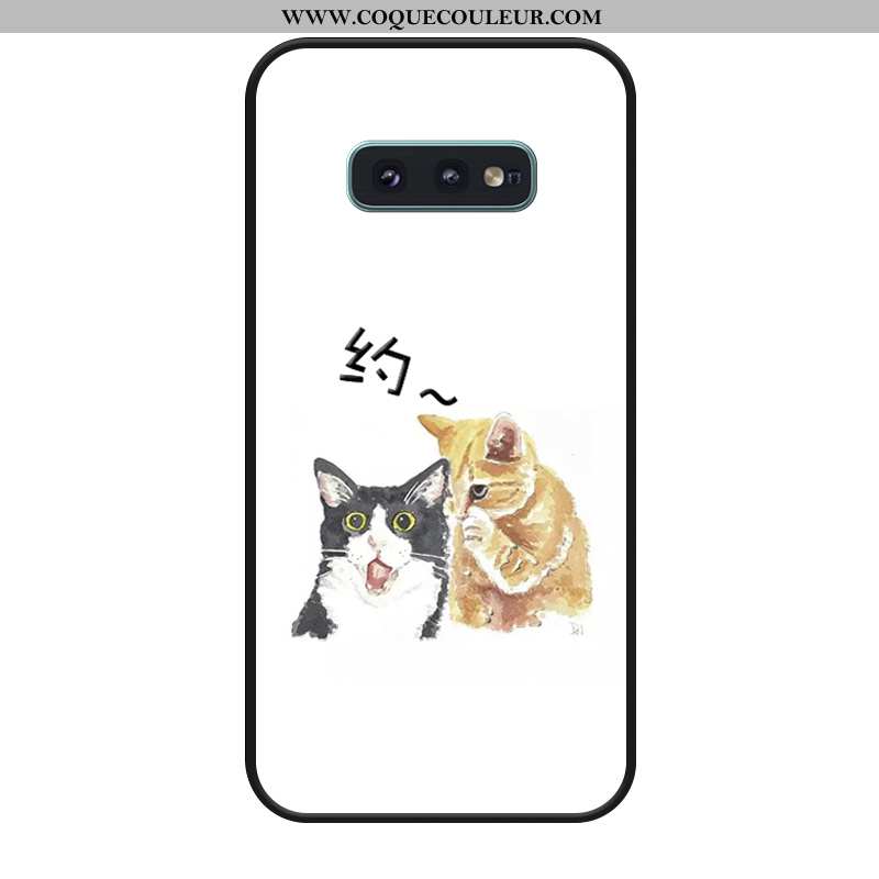 Coque Samsung Galaxy S10e Dessin Animé Blanc, Housse Samsung Galaxy S10e Silicone Téléphone Portable