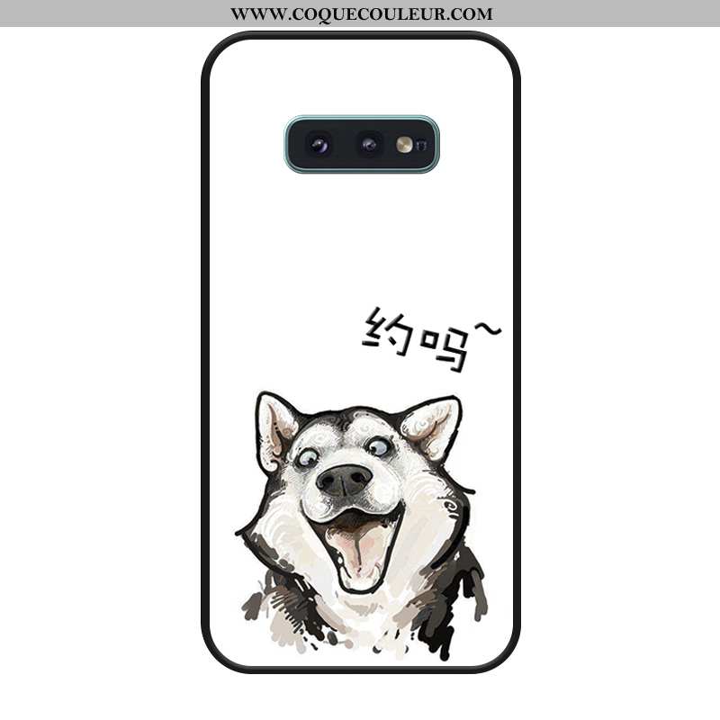 Coque Samsung Galaxy S10e Dessin Animé Blanc, Housse Samsung Galaxy S10e Silicone Téléphone Portable