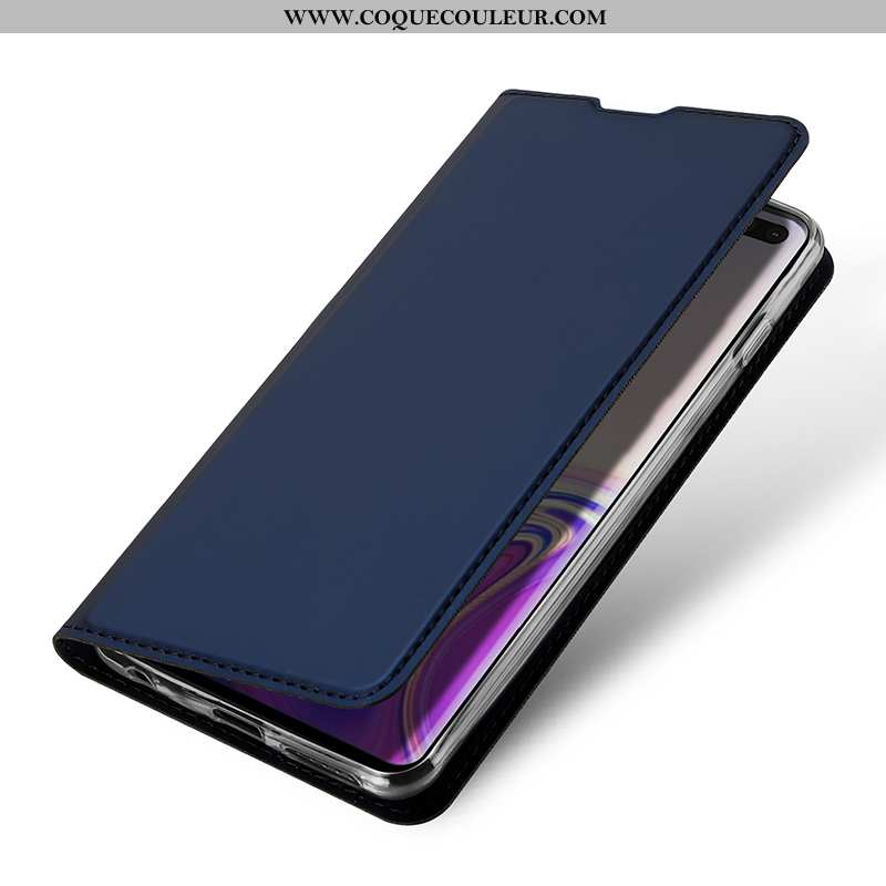 Étui Samsung Galaxy S10e Cuir Étoile Housse, Coque Samsung Galaxy S10e Sac Portefeuille Bleu Foncé