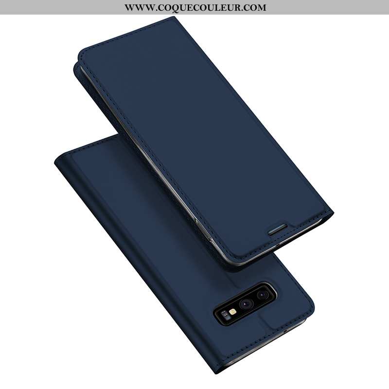 Étui Samsung Galaxy S10e Cuir Étoile Housse, Coque Samsung Galaxy S10e Sac Portefeuille Bleu Foncé