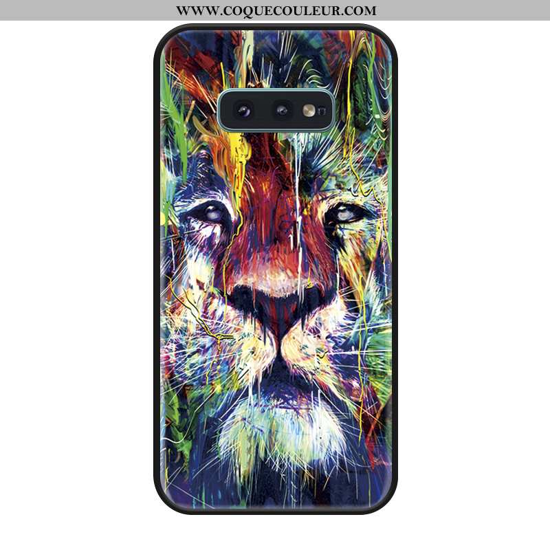 Coque Samsung Galaxy S10e Silicone Noir Étoile, Housse Samsung Galaxy S10e Dessin Animé Fluide Doux