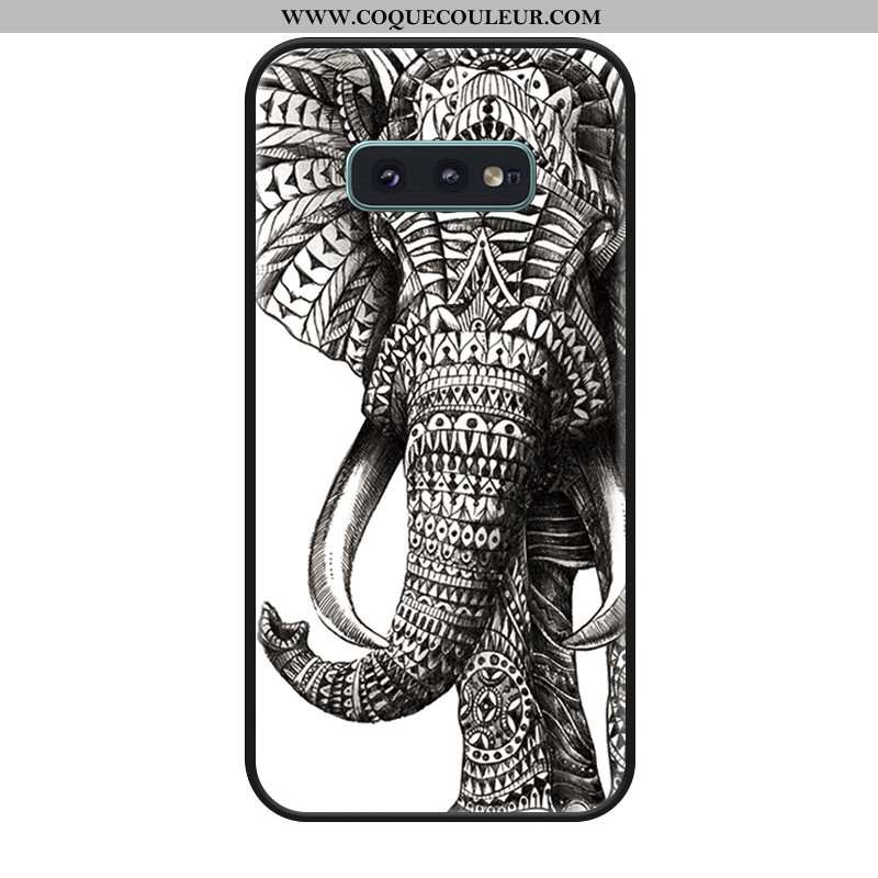 Coque Samsung Galaxy S10e Silicone Noir Étoile, Housse Samsung Galaxy S10e Dessin Animé Fluide Doux