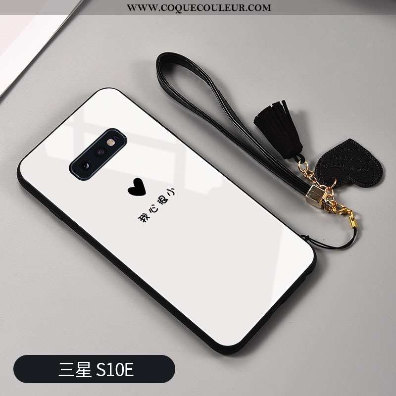 Étui Samsung Galaxy S10e Silicone Petit Miroir, Coque Samsung Galaxy S10e Mode Protection Noir