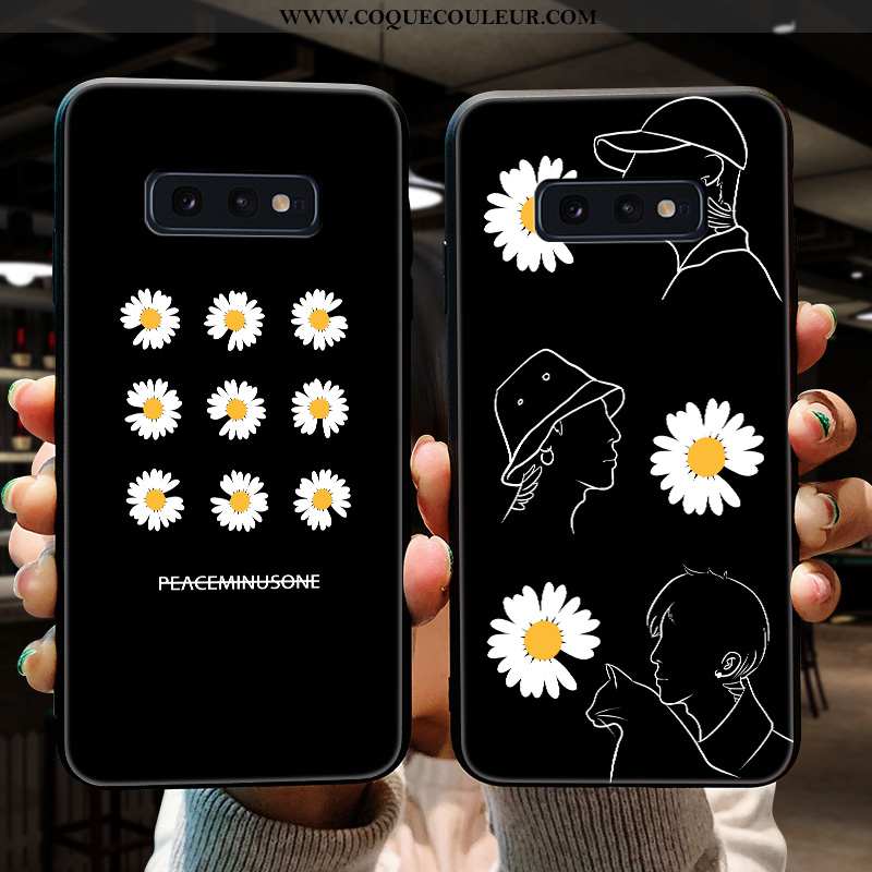 Étui Samsung Galaxy S10e Silicone Étoile Coque, Coque Samsung Galaxy S10e Protection Noir