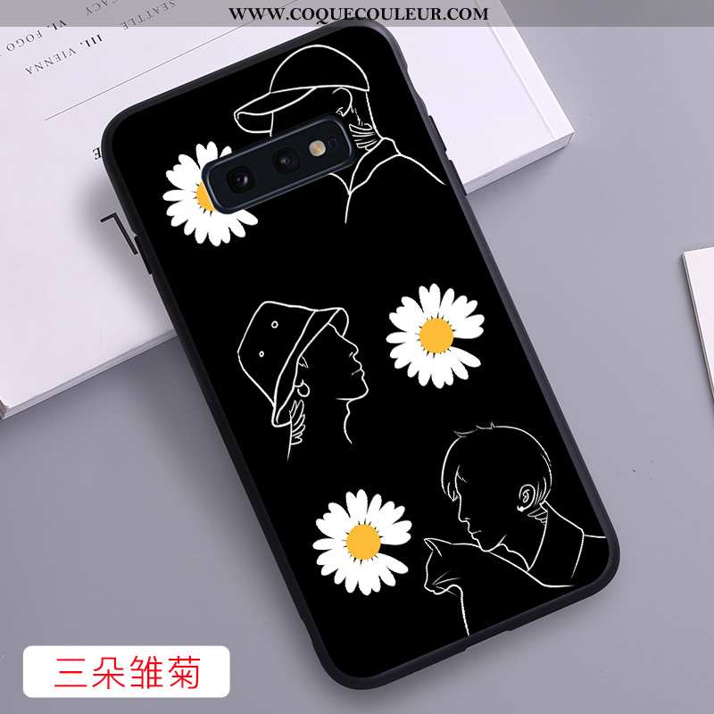 Étui Samsung Galaxy S10e Silicone Étoile Coque, Coque Samsung Galaxy S10e Protection Noir