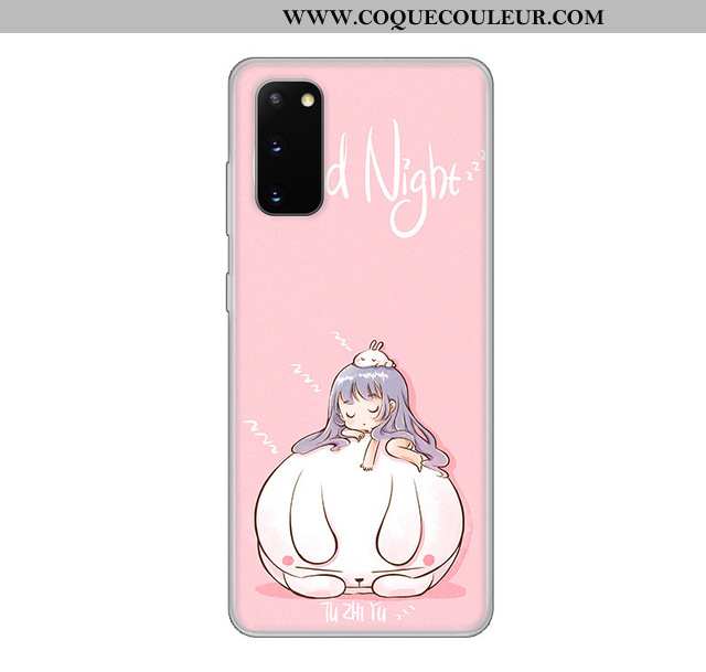 Étui Samsung Galaxy S20 Transparent Vent Étui, Coque Samsung Galaxy S20 Dessin Animé Blanc Blanche