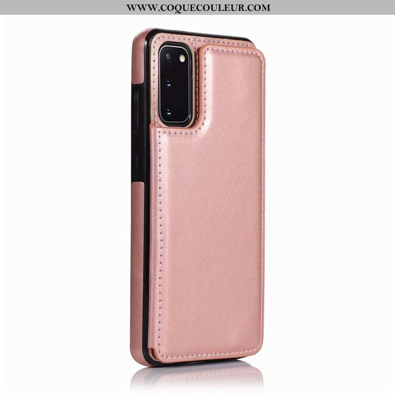 Étui Samsung Galaxy S20 Cuir Rose Étui, Coque Samsung Galaxy S20 Créatif Téléphone Portable