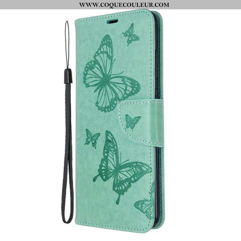 Housse Samsung Galaxy S20 Protection Fluide Doux Étoile, Étui Samsung Galaxy S20 Cuir Verte