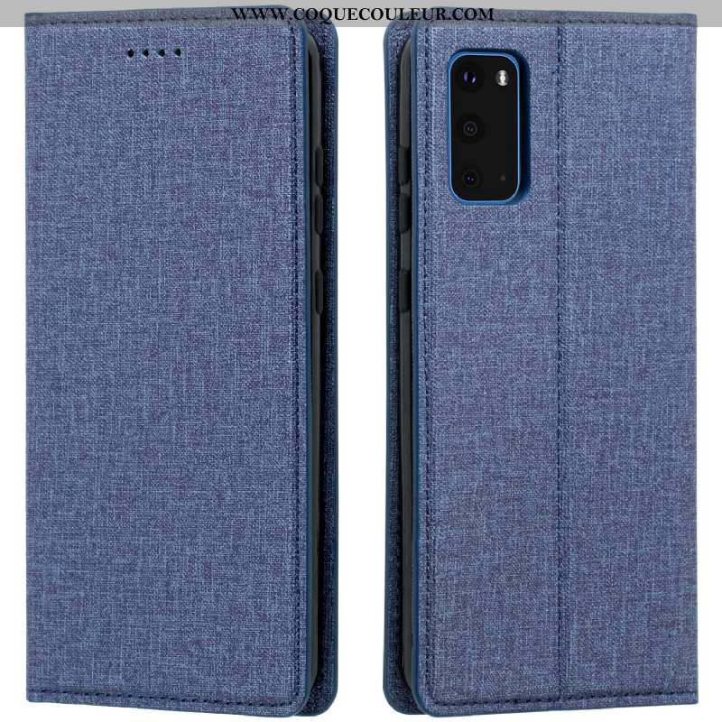 Housse Samsung Galaxy S20 Créatif Coque Housse, Étui Samsung Galaxy S20 Cuir Bleu