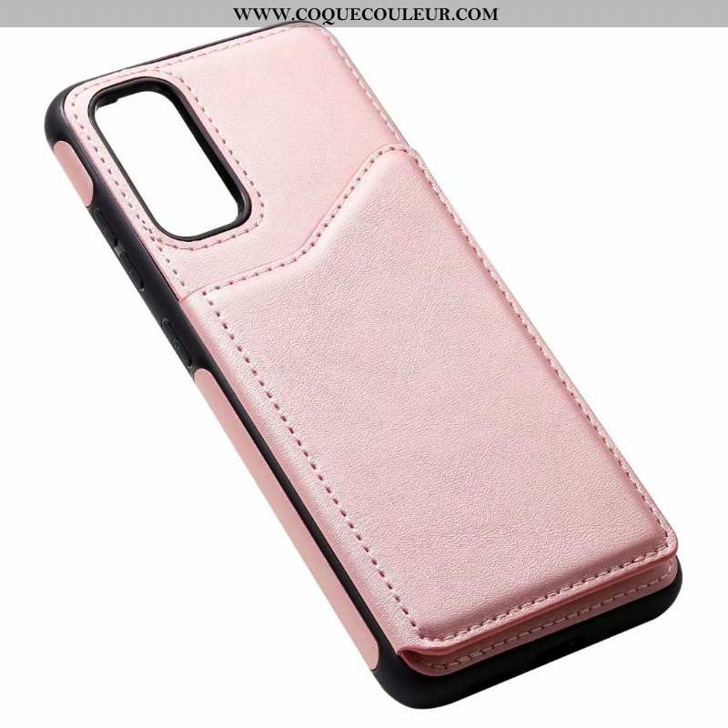 Étui Samsung Galaxy S20 Cuir Étoile Coque, Coque Samsung Galaxy S20 Carte Rose