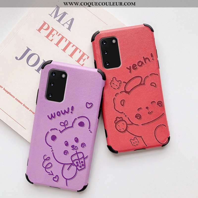 Housse Samsung Galaxy S20 Fluide Doux Nouveau Dessin Animé, Étui Samsung Galaxy S20 Silicone Simple 