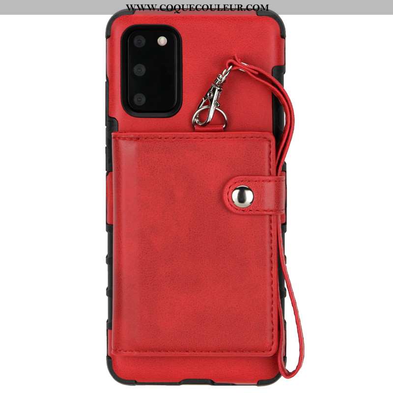 Étui Samsung Galaxy S20 Ornements Suspendus Sac Carte Rouge, Coque Samsung Galaxy S20 Créatif Rouge