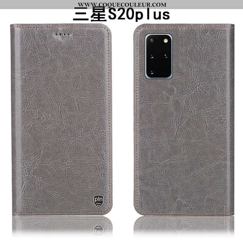 Étui Samsung Galaxy S20+ Protection Tout Compris Étoile, Coque Samsung Galaxy S20+ Cuir Véritable No