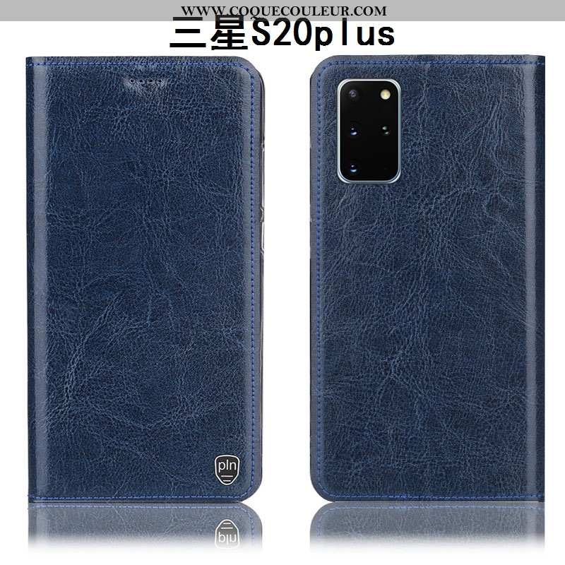 Étui Samsung Galaxy S20+ Protection Tout Compris Étoile, Coque Samsung Galaxy S20+ Cuir Véritable No