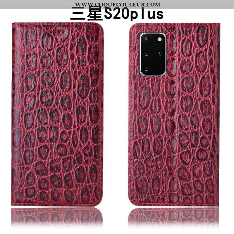 Étui Samsung Galaxy S20+ Cuir Véritable Étoile Étui, Coque Samsung Galaxy S20+ Protection Tout Compr